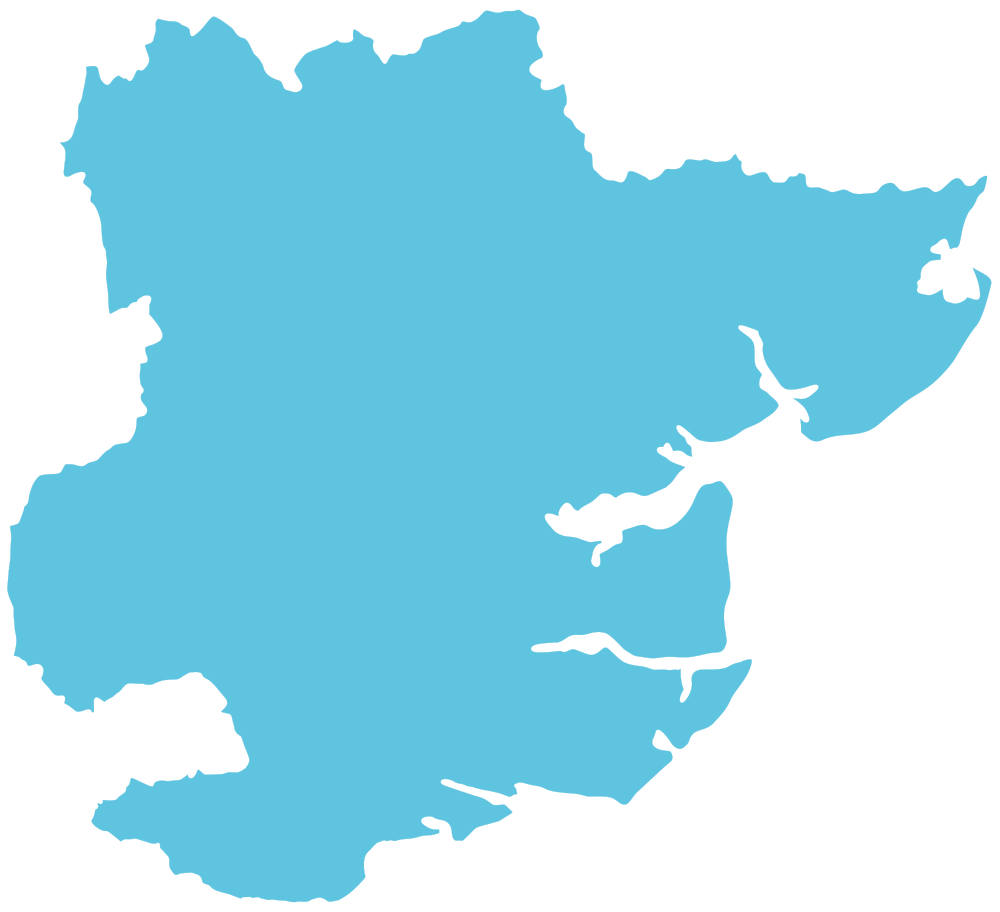 map of Essex, UK